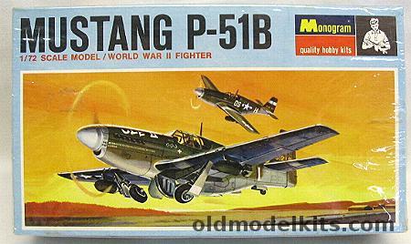 Monogram 1/72 North American P-51B Mustang - Blue Box Issue, PA143-70 plastic model kit